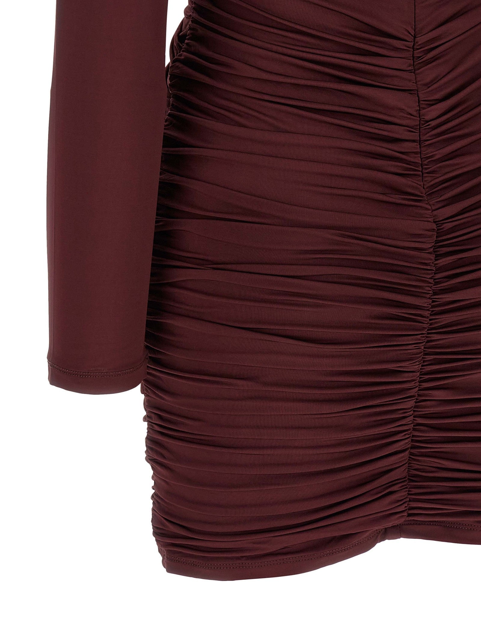 ROTATE Birger Christensen Draped Dress Red