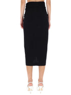 Dries Van Noten Women's Draped Herchive Skirt Black, view 4
