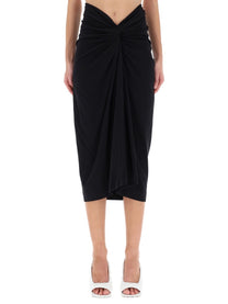 Dries Van Noten Women's Draped Herchive Skirt Black