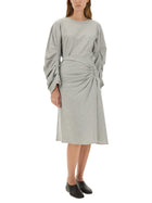 Dries Van Noten Women's Draped Hevira Skirt Grey, view 2