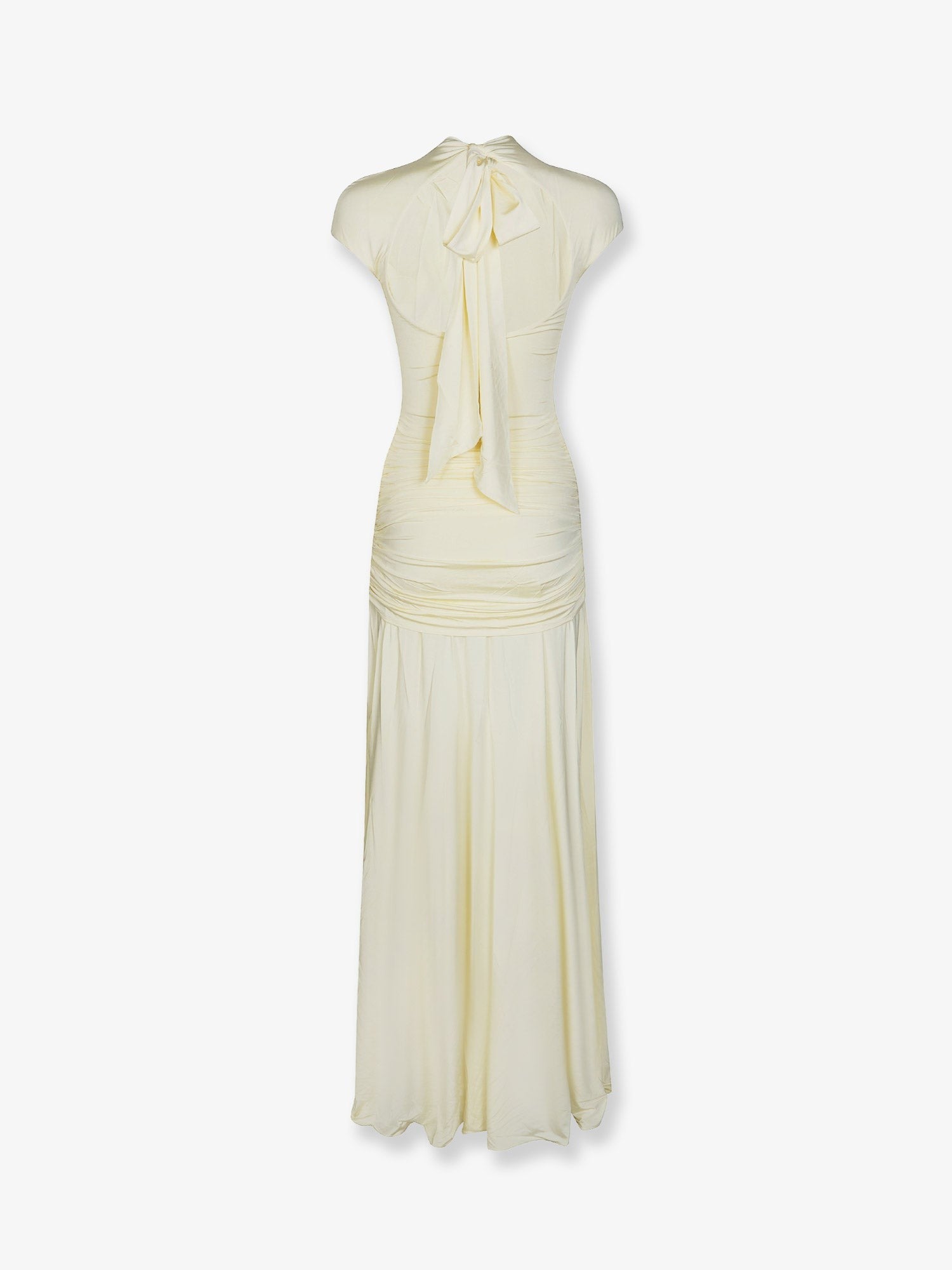 self-portrait Women's Draped Jersey Long Dress Yellow