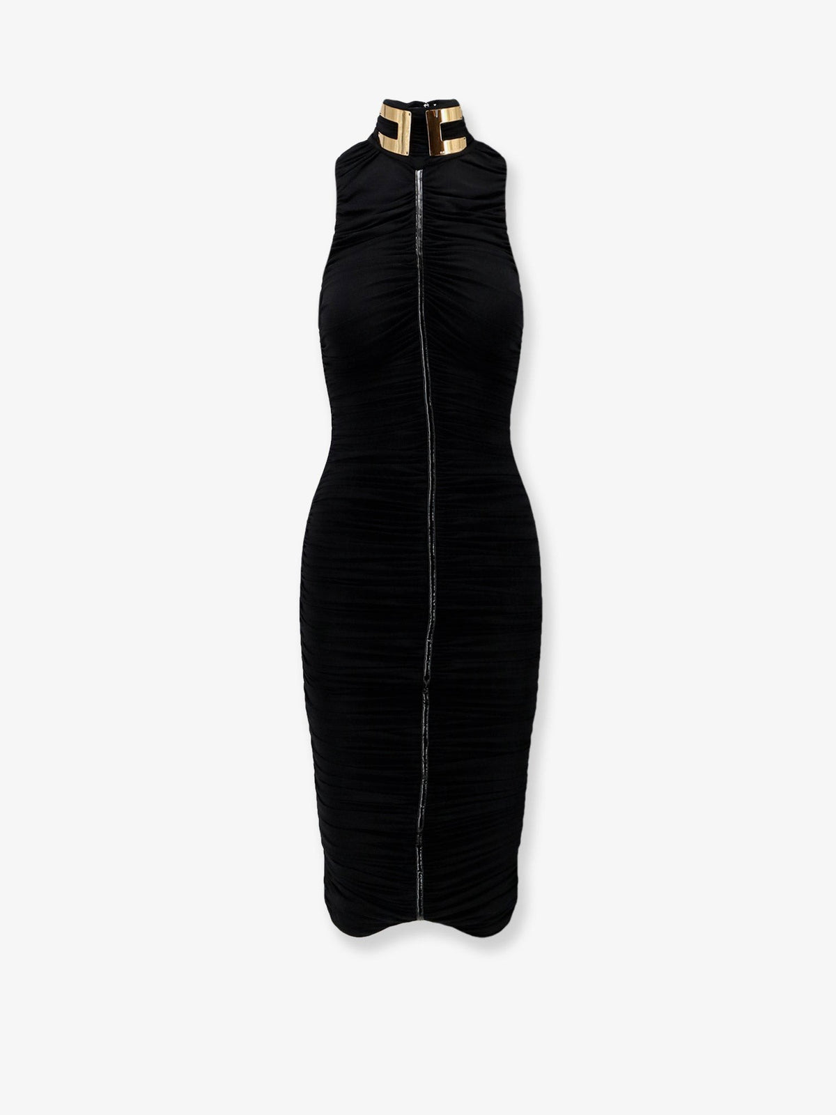 Elisabetta Franchi Women's Draped Midi Dress Black
