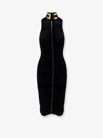 Elisabetta Franchi Women's Draped Midi Dress Black