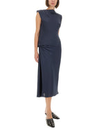 Theory Women's Draped Midi Skirt Blue, view 2