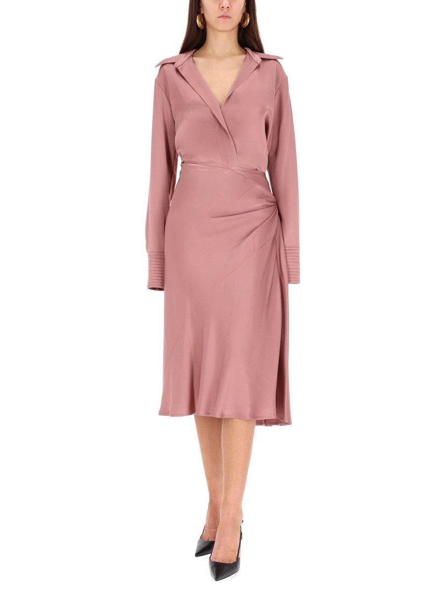 Dries Van Noten Women's Draped Midi Skirt Blue Dries Van Noten