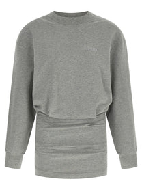 The Attico Draped Mini Dress Grey