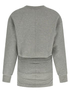 The Attico Draped Mini Dress Grey, view 2