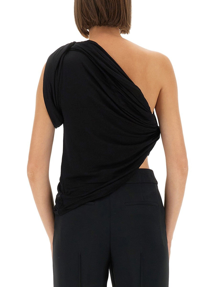 Rick Owens Lilies Women's Draped One Shoulder Top Black Rick Owens Lilies
