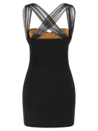 Nensi Dojaka Draped Padded Cup Mini Dress Black, view 2
