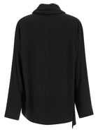 Nude Lucy Draped Panel Blouse Black, view 2