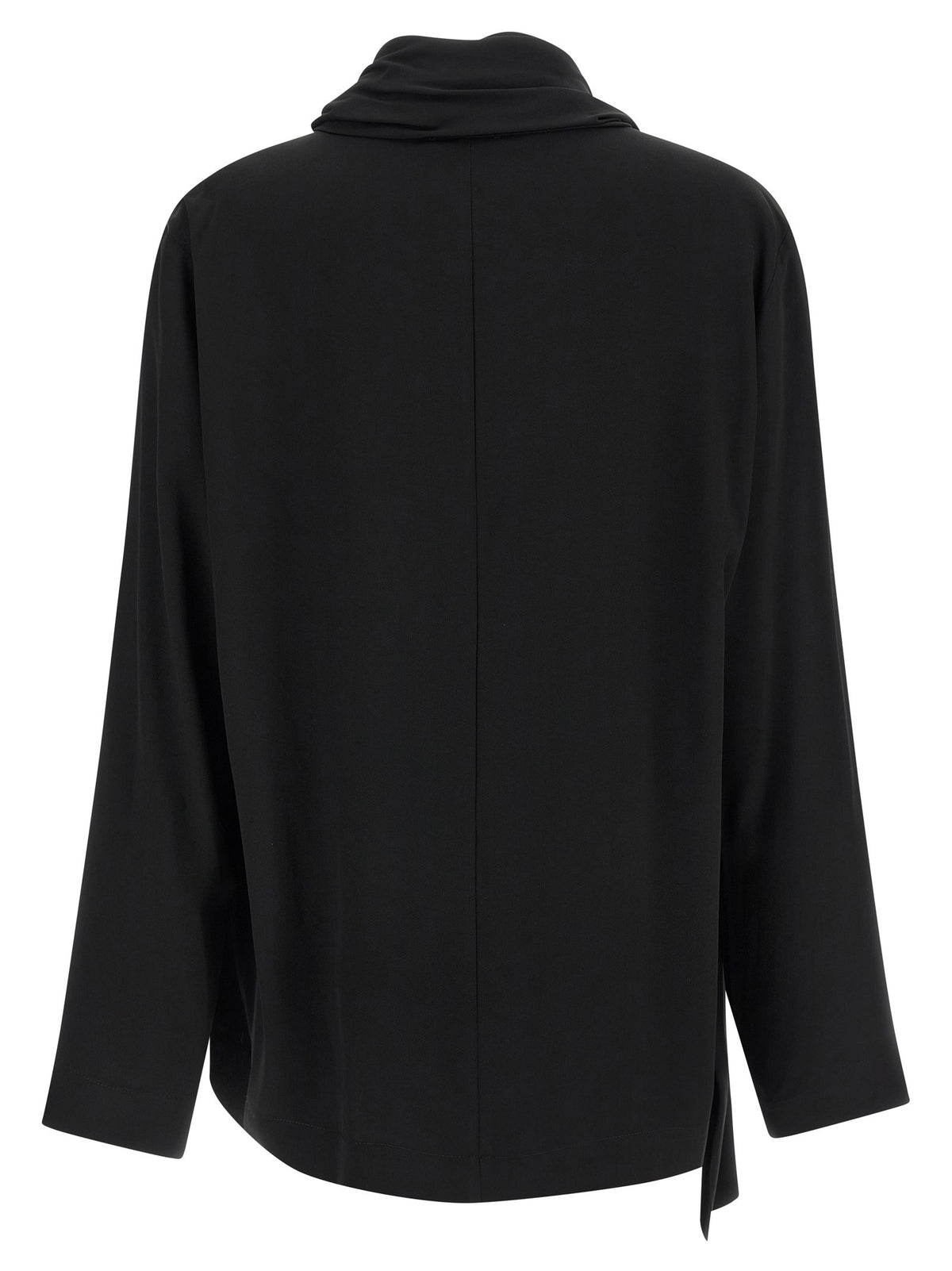 Nude Lucy Draped Panel Blouse Black