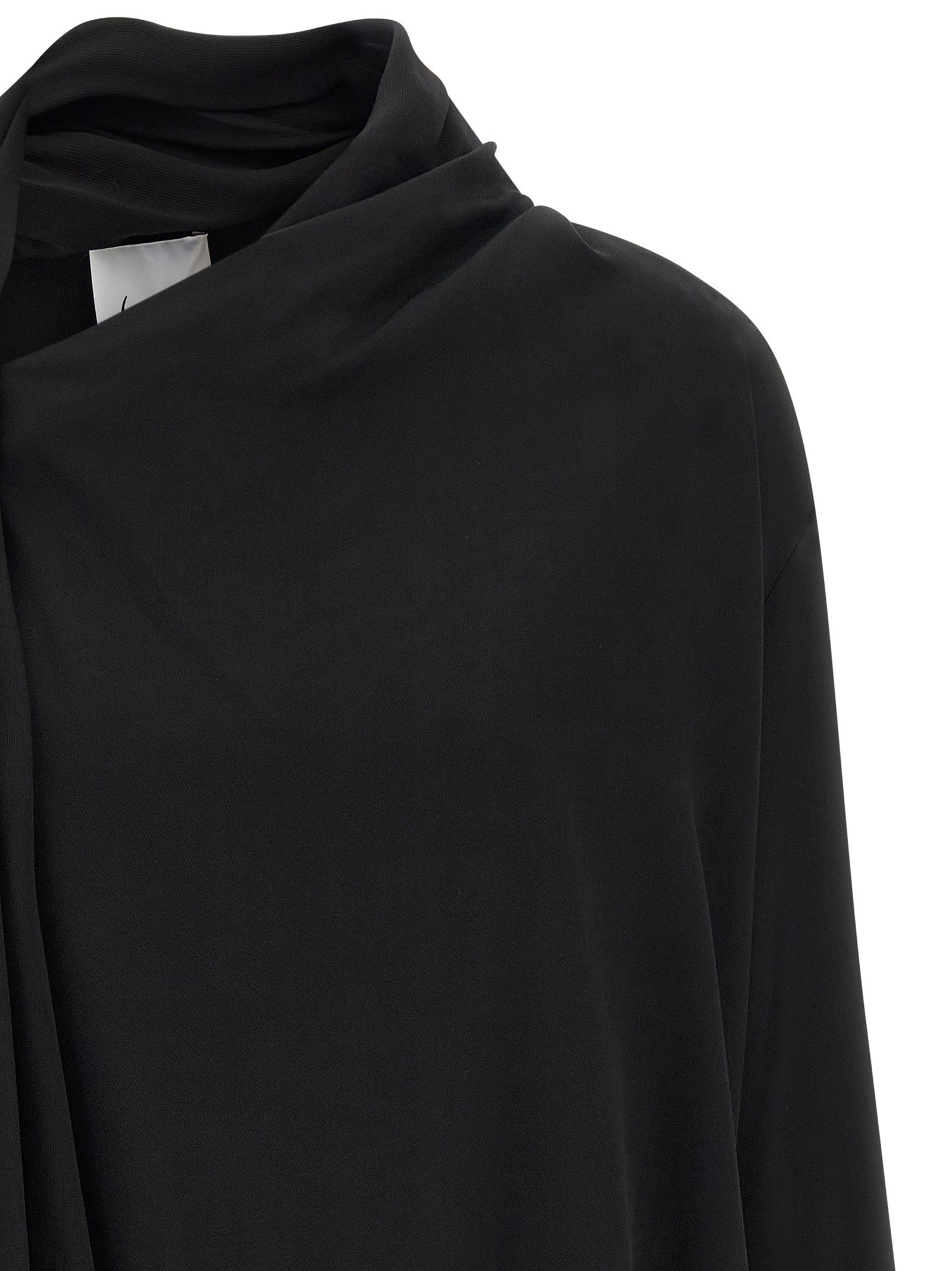 Nude Lucy Draped Panel Blouse Black