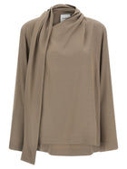 Nude Lucy Draped Panel Blouse Grey