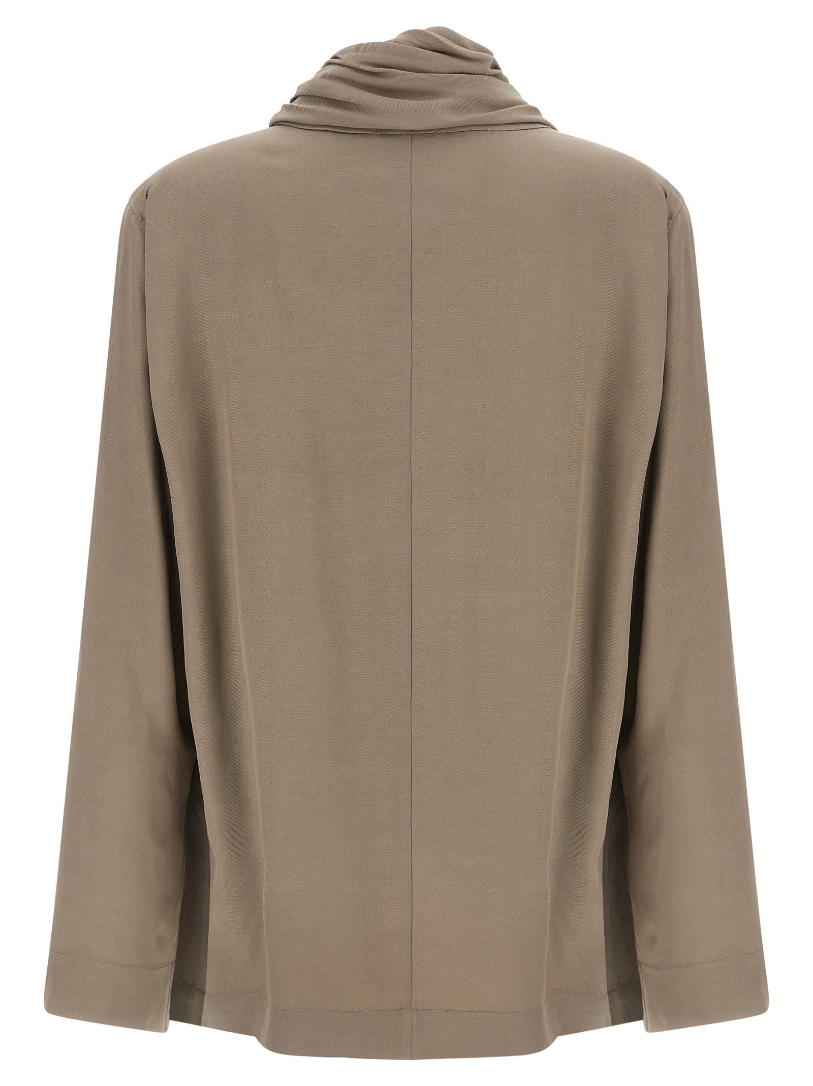 Nude Lucy Draped Panel Blouse Grey