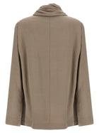 Nude Lucy Draped Panel Blouse Grey