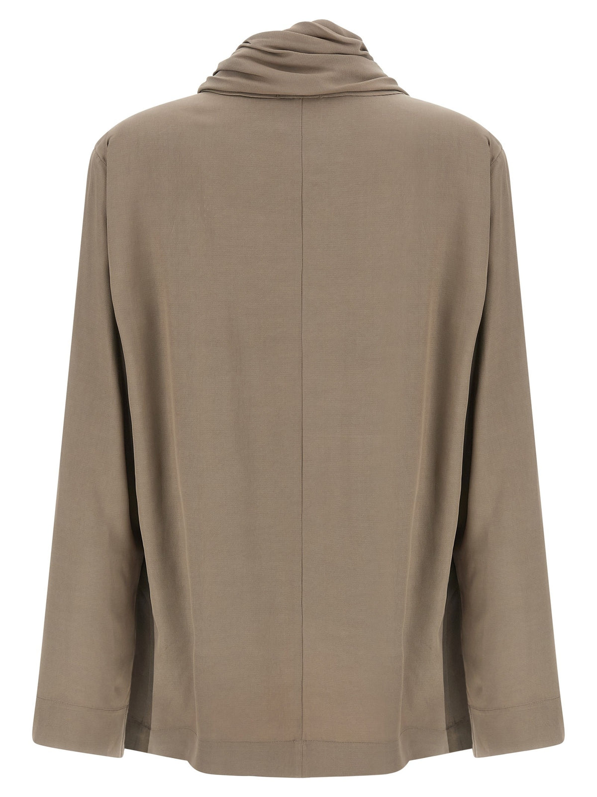 Nude Lucy Draped Panel Blouse Grey