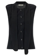 Lemaire Draped Panel Vest Black