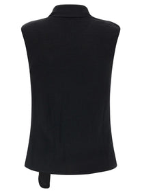 Lemaire Draped Panel Vest Black