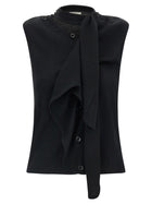 Lemaire Draped Panel Vest Black, view 2