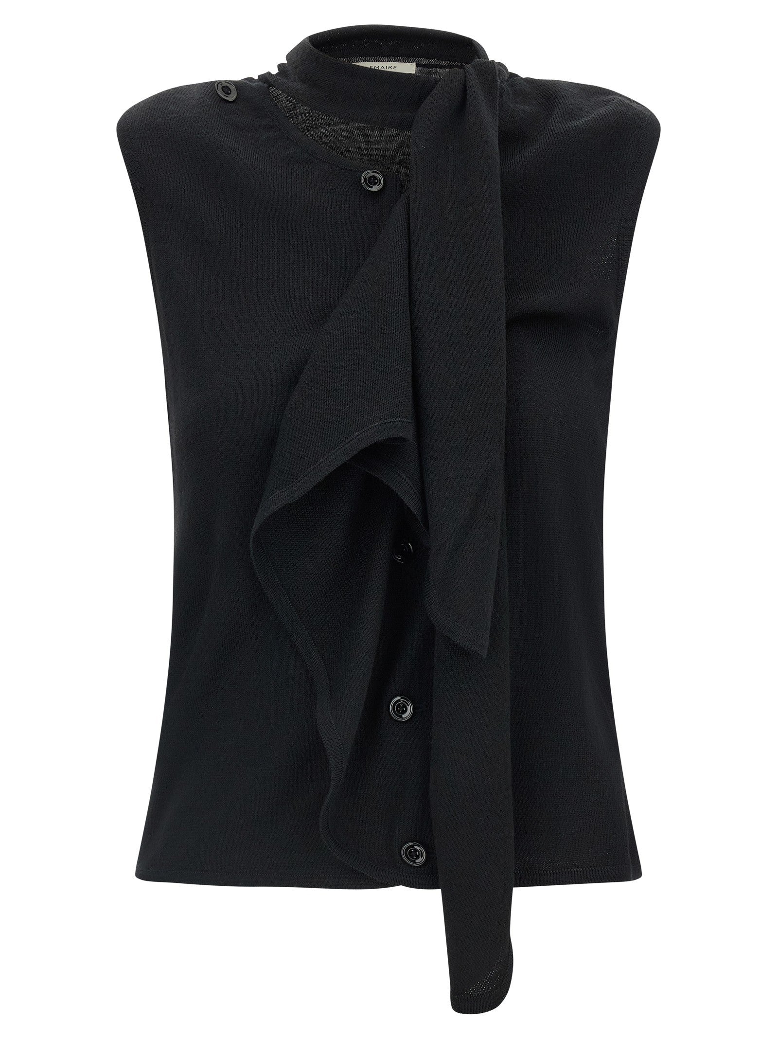 Lemaire Draped Panel Vest Black