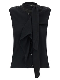 Lemaire Draped Panel Vest Black