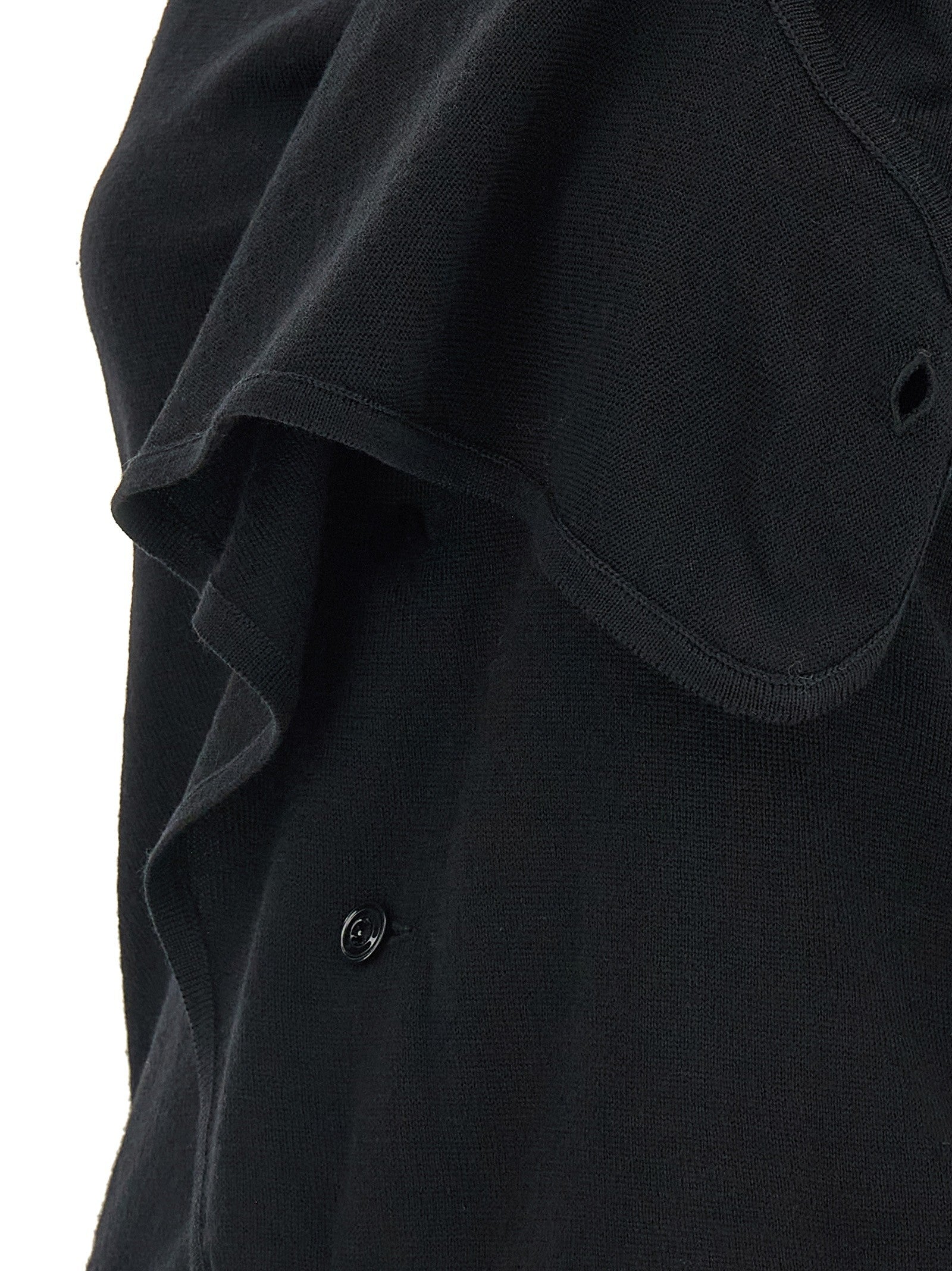 Lemaire Draped Panel Vest Black