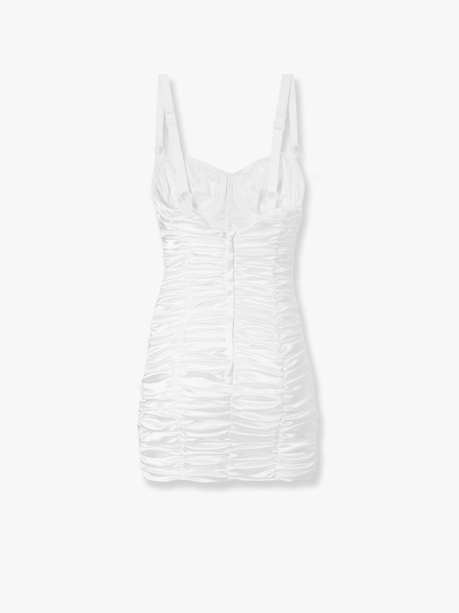Dolce &amp; Gabbana Women's Draped Satin Mini Dress White