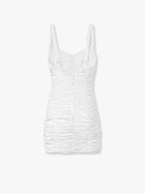 Dolce &amp; Gabbana Women's Draped Satin Mini Dress White