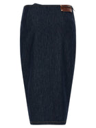 Dries Van Noten Draped Skirt Blue, view 2
