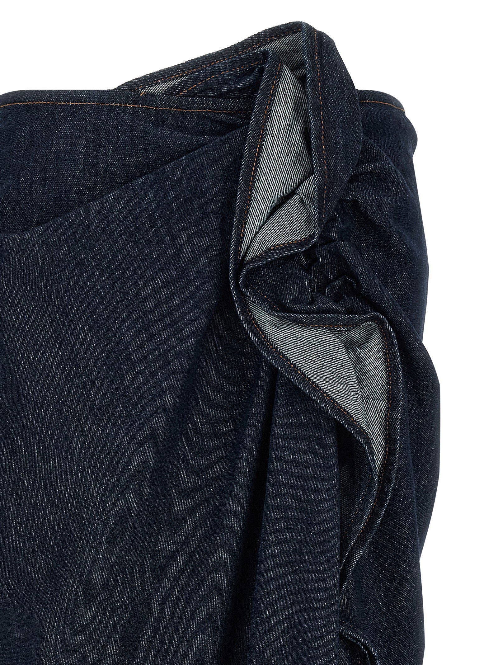Dries Van Noten Draped Skirt Blue
