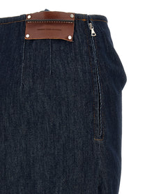 Dries Van Noten Draped Skirt Blue