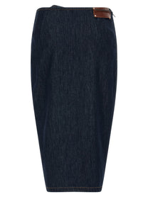 Dries Van Noten Draped Skirt Blue