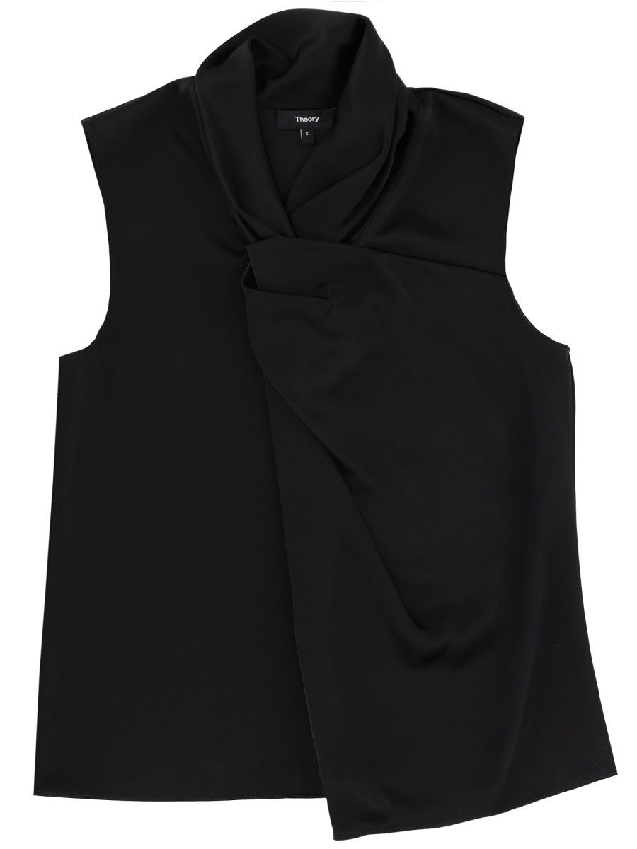 Theory Women's Draped Top Black