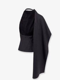 Rohe Women's Draped Wool Top Grey, view 2