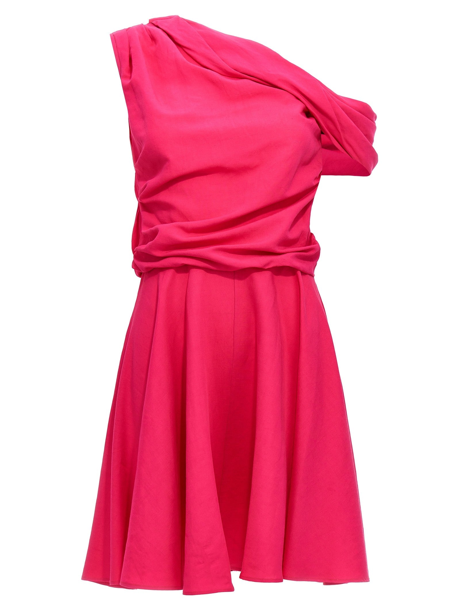 Rochas Draping Neckline Dress Pink