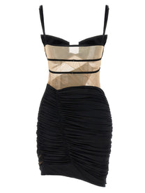 Nensi Dojaka Drapped Mini Dress Dress Black