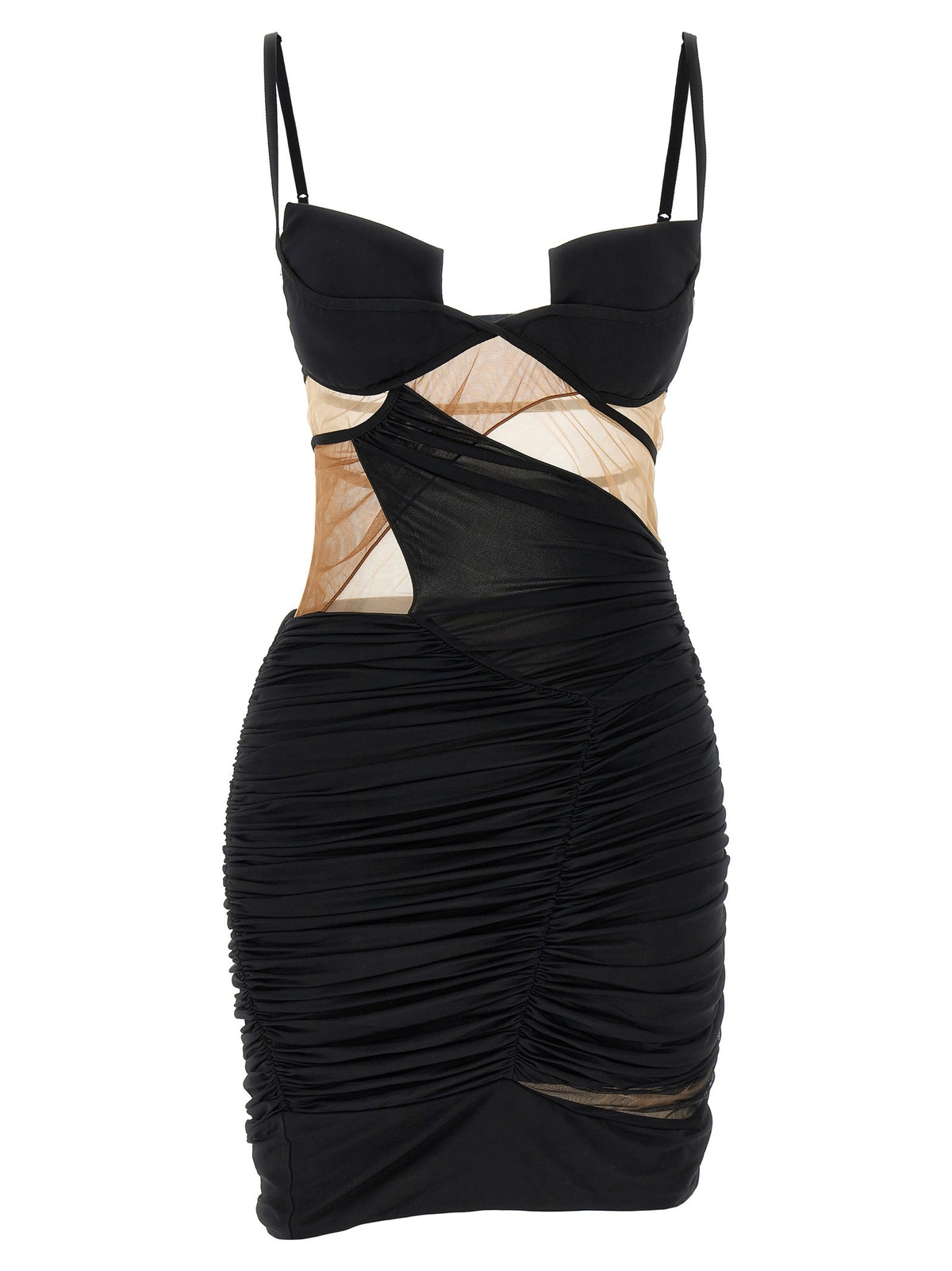 Nensi Dojaka Drapped Mini Dress Dress Black