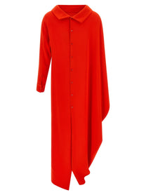 Balenciaga Drappeggiato Dress Red