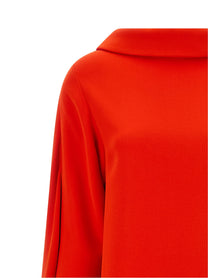 Balenciaga Drappeggiato Dress Red