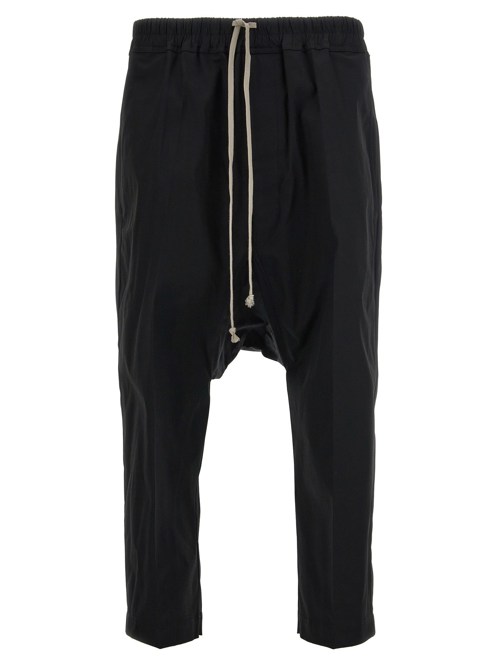Rick Owens Drawstring Cropped Pants Black