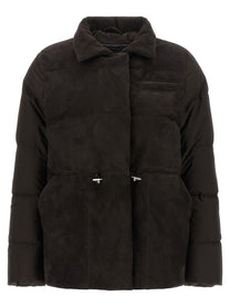 Kiton Drawstring Down Jacket Brown