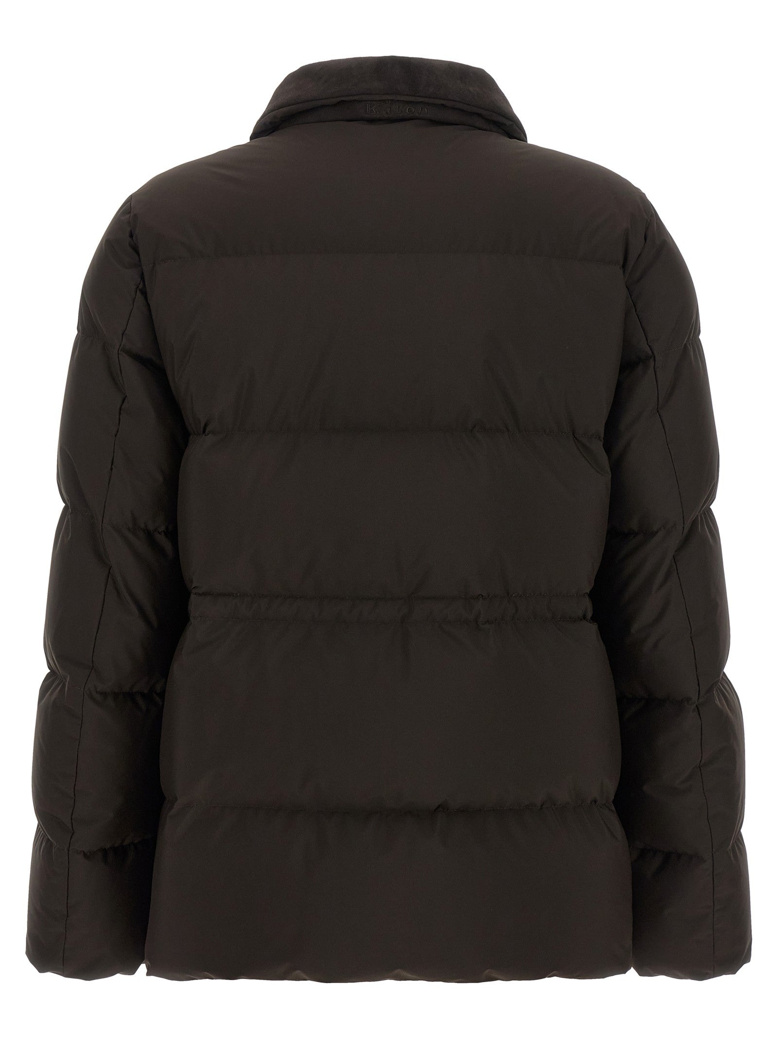 Kiton Drawstring Down Jacket Brown