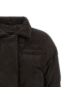Kiton Drawstring Down Jacket Brown
