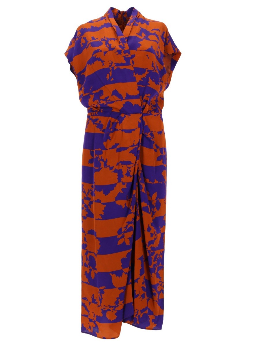 Dries Van Noten Women's Dress Dilian Multicolor