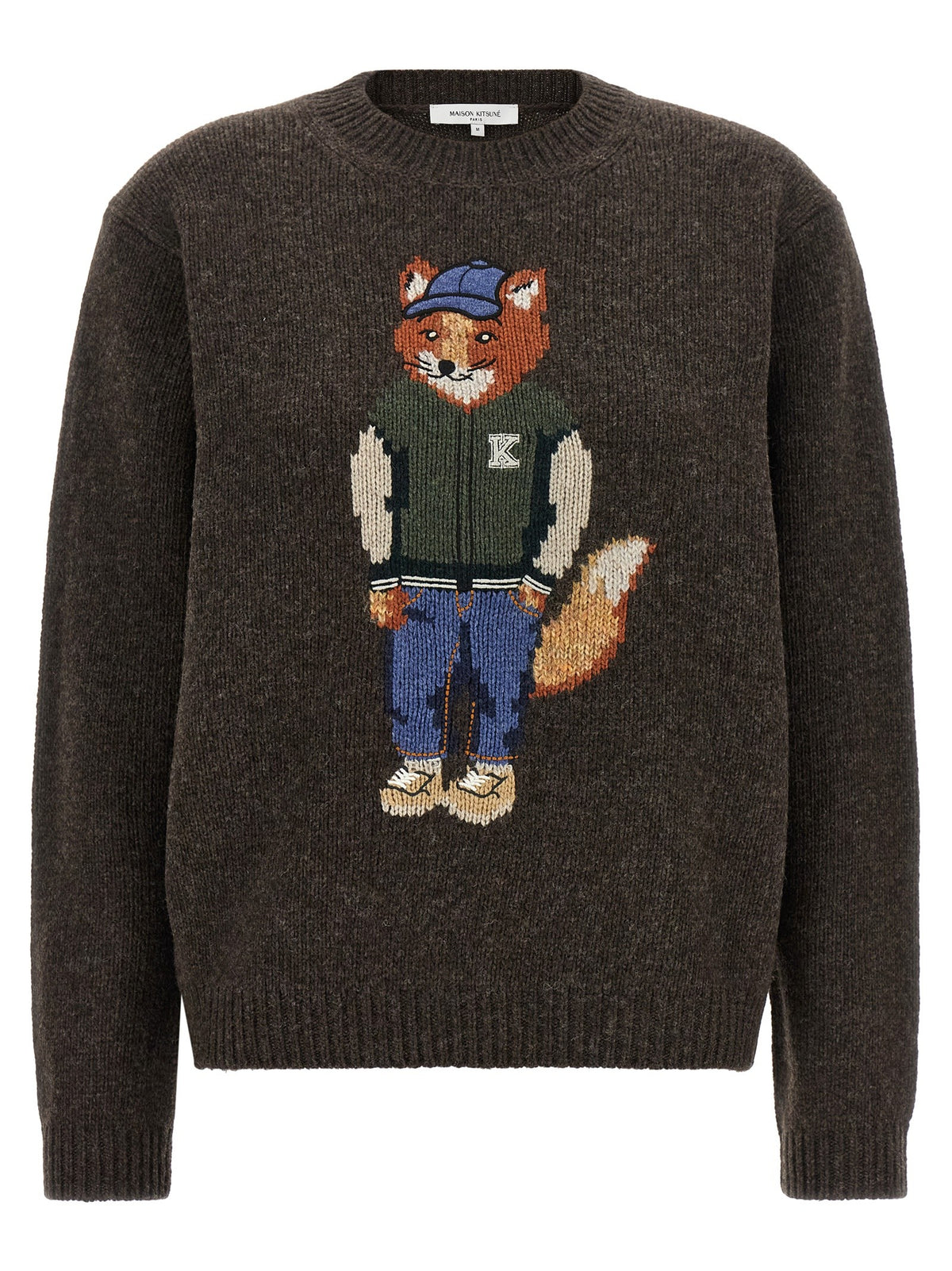 Maison Kitsuné Dressed Fox Sweater Brown