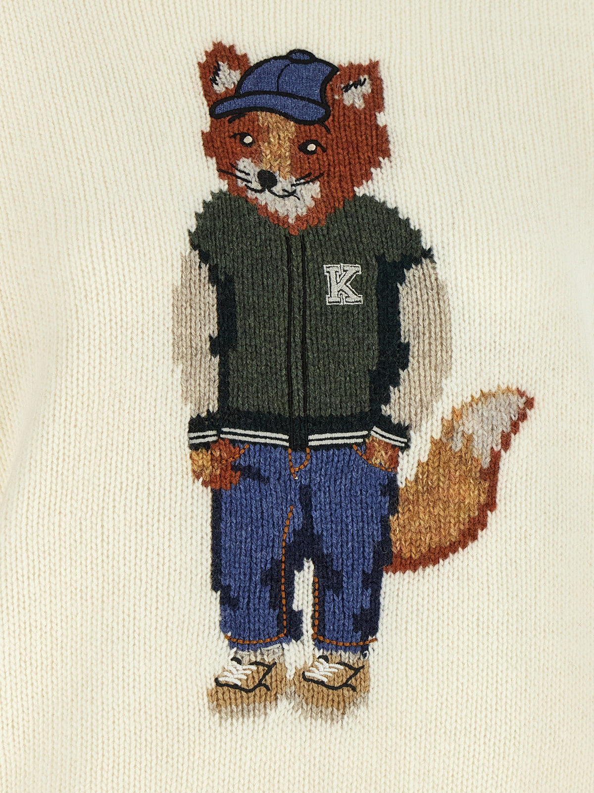 Maison Kitsuné Dressed Fox Sweater White