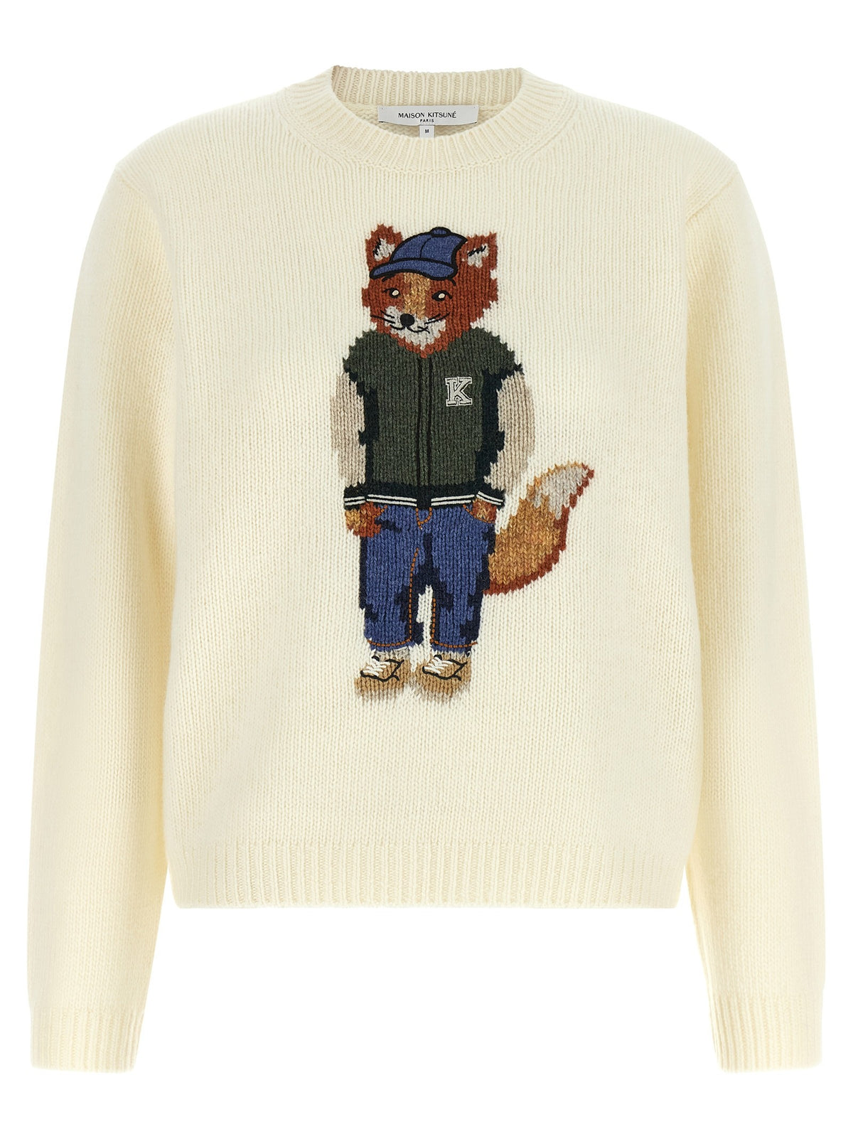 Maison Kitsuné Dressed Fox Sweater White