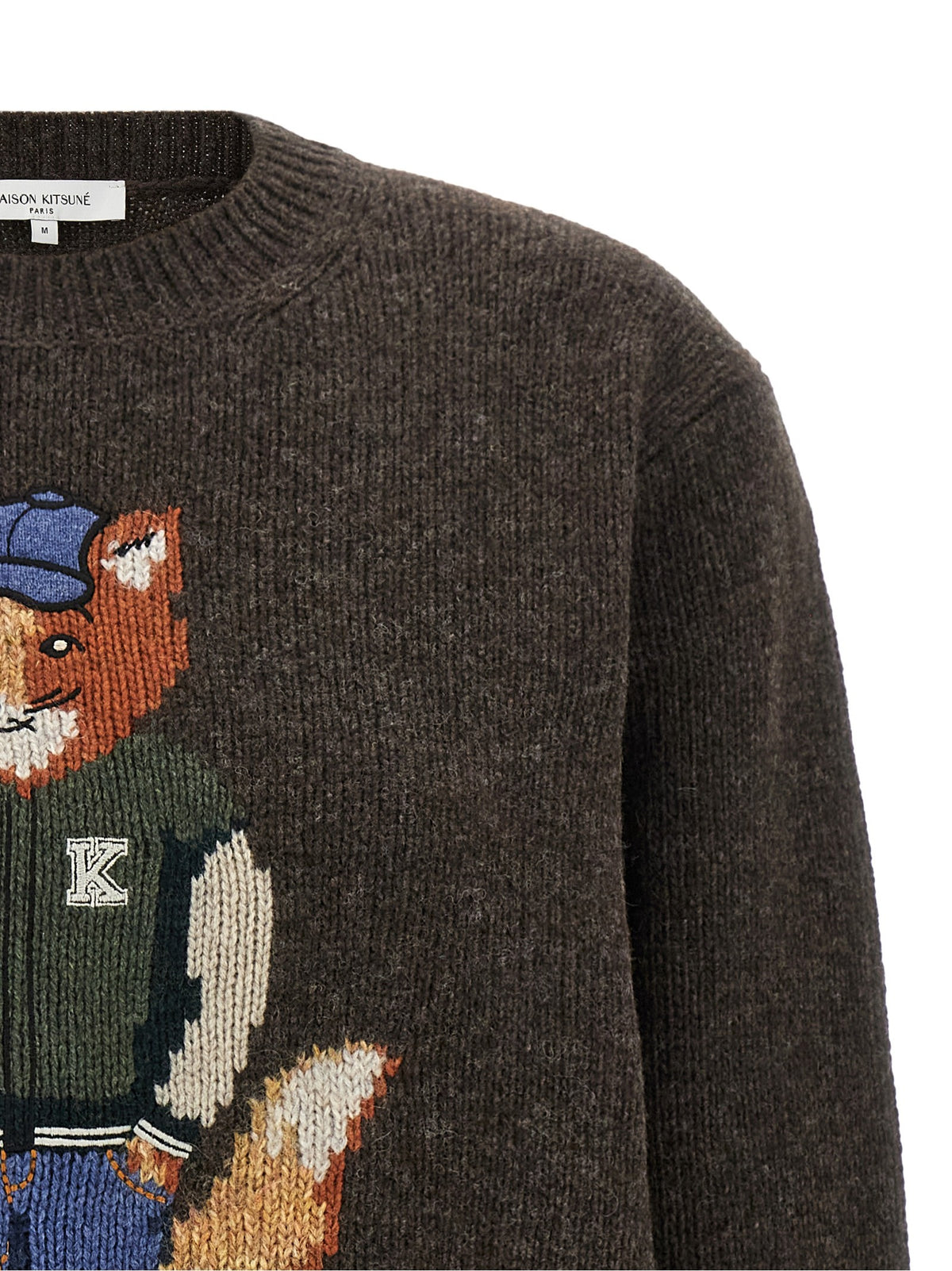 Maison Kitsuné Dressed Fox Sweater Brown