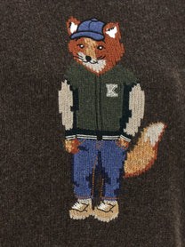 Maison Kitsuné Dressed Fox Sweater Brown