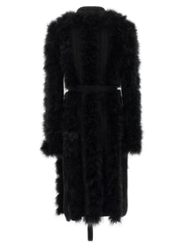 The Attico Dressing Gown Coat Black